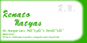 renato matyas business card